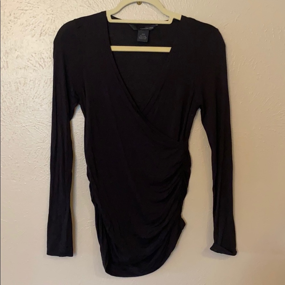 Petite Calvin Klein V Neck Top